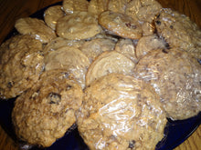 TRAY of Homemade Timeless Classic Cookies - Chocolate Chip, Peanut Butter, Oatmeal Raisin (92 Cookies)