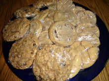 TRAY of Homemade Timeless Classic Cookies - Chocolate Chip, Peanut Butter, Oatmeal Raisin (92 Cookies)