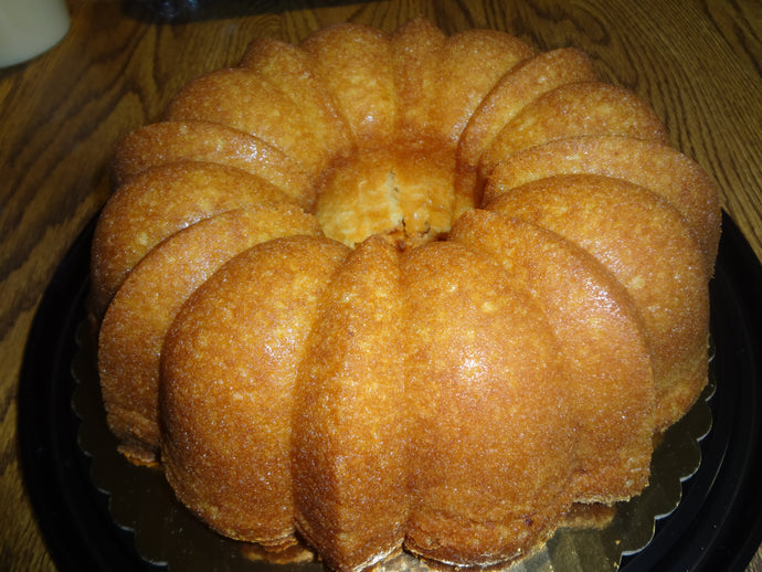 Over the Top Homemade Banana Pudding Pound Bundt Cake With Cream Cheese Glaze (10