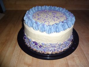 Perfectly Moist Homemade Vanilla Layer Cake With Vanilla Buttercream Frosting (9" 3-Layer) Cake