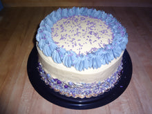 Perfectly Moist Homemade Vanilla Layer Cake With Vanilla Buttercream Frosting (9" 3-Layer) Cake