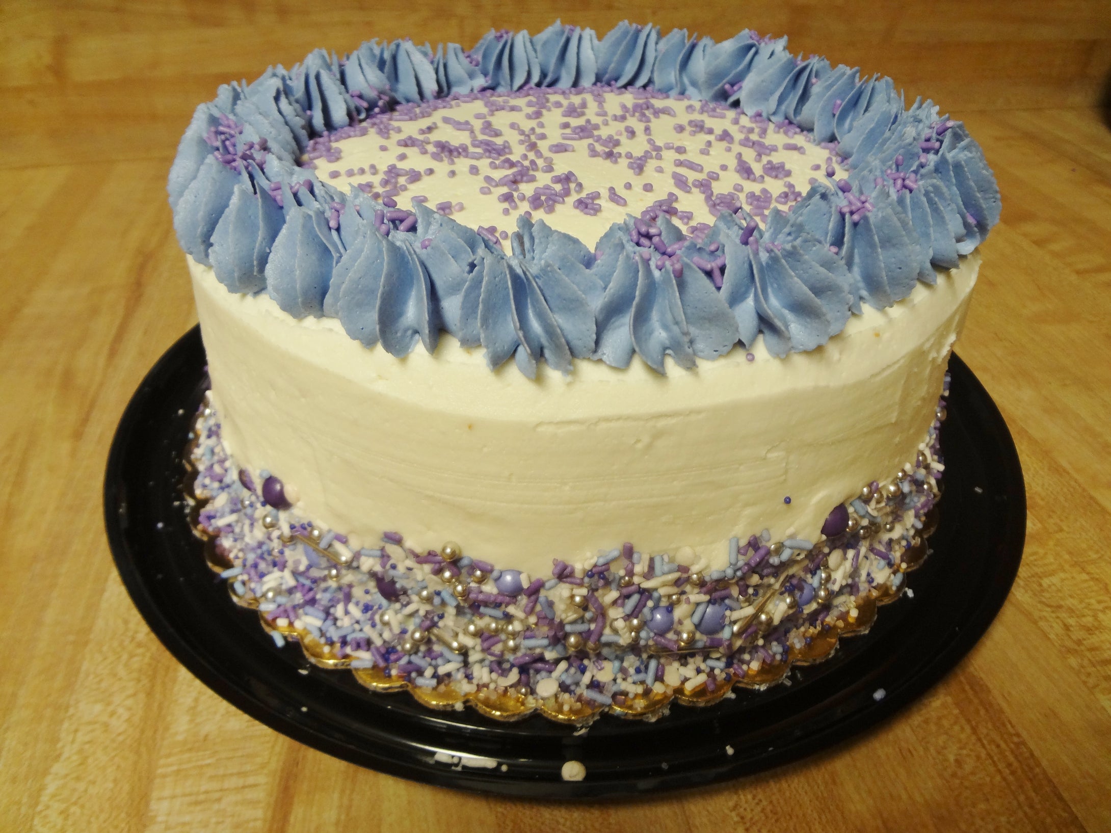 Perfectly Moist Homemade Vanilla Layer Cake With Vanilla Buttercream Frosting (9