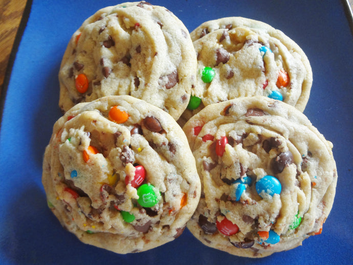 Exceptionally Tasty Homemade Chocolate Chip M&M Pudding Cookies (3 Dozen)