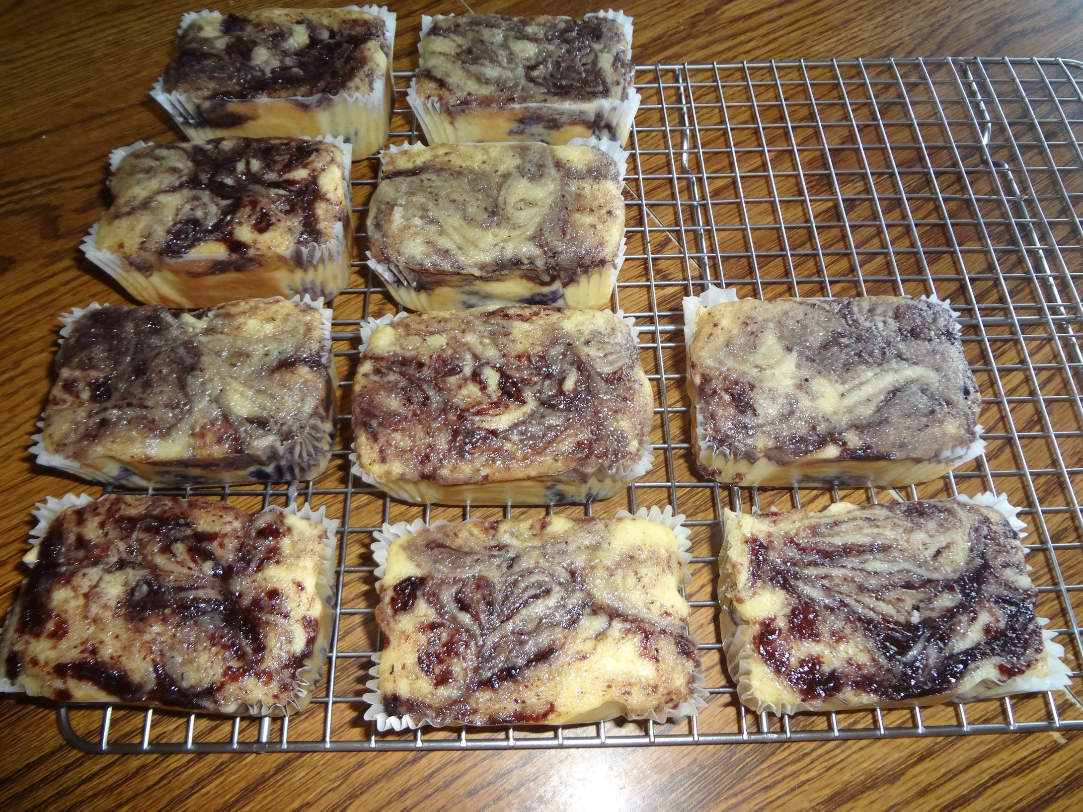 Homemade Blueberry Swirl Pound Cakes With Choices