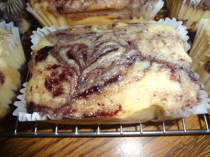 Homemade Blueberry Swirl Pound Cakes With Choices