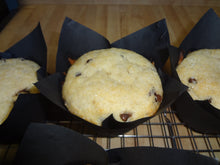 Huge, Soft and Fluffy Homemade Bakery-Style Chocolate Chip Muffins (6 Jumbo Muffins)