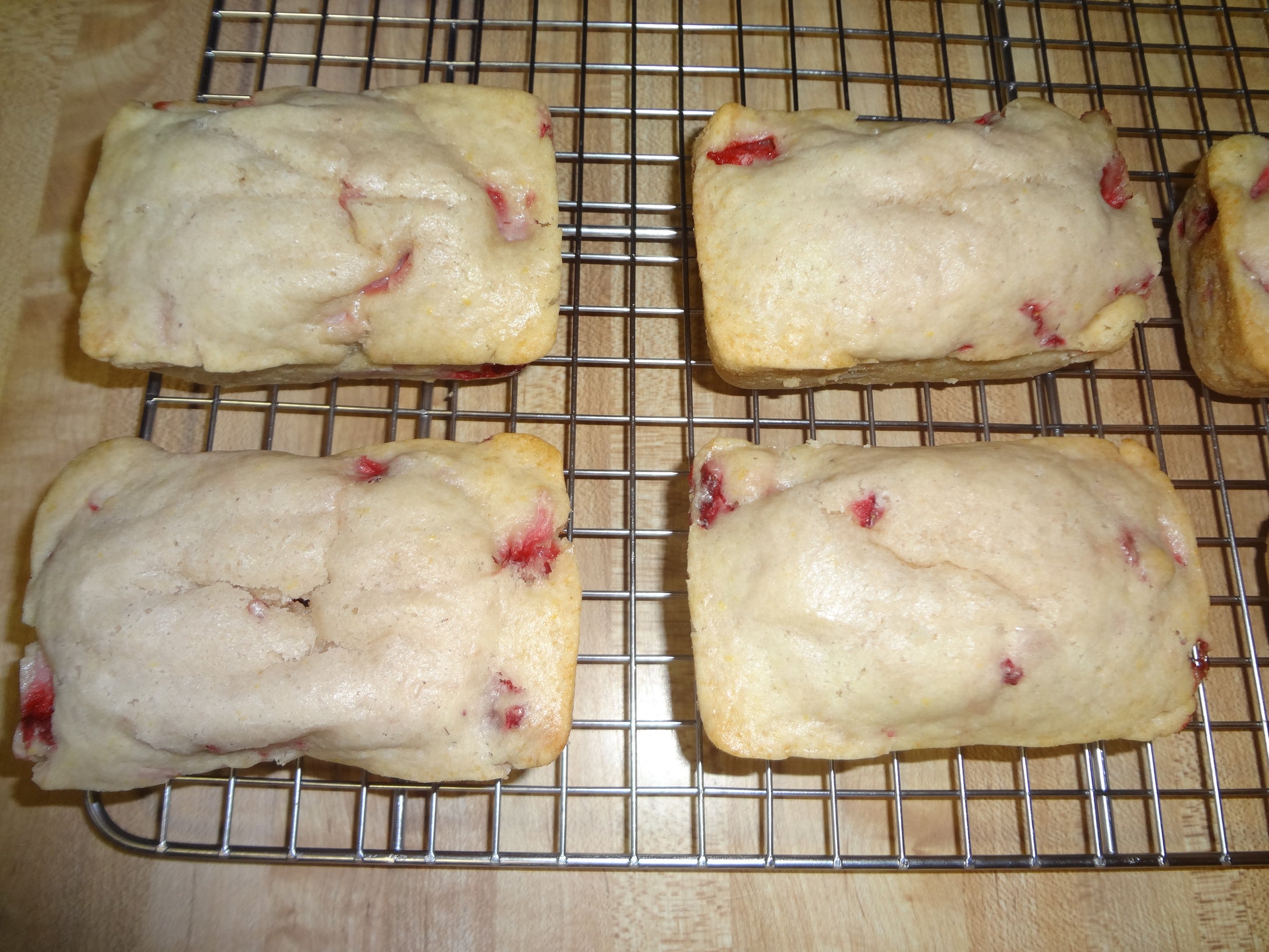 Fresh Homemade Glazed Strawberry Single Serving Bread Loaves With Choices