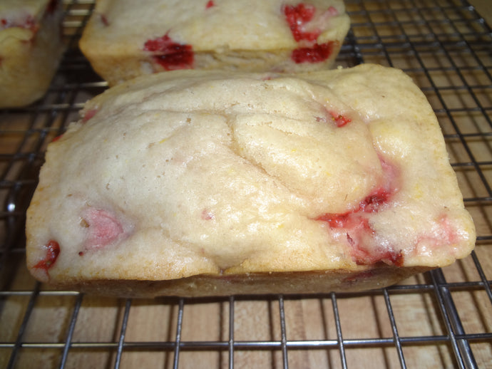 Fresh Homemade Glazed Strawberry Single Serving Bread Loaves With Choices