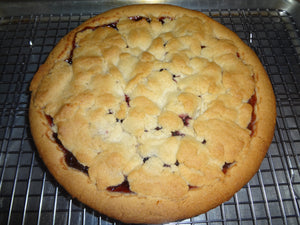 Luscious Homemade Cherry Vanilla Shortbread Tart (9") Round