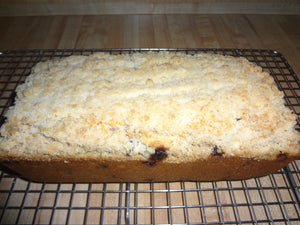 Moist Homemade Blueberry Bread With Buttery Streusel Topping (9" x 5") Loaf