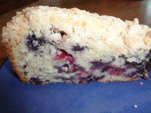 Moist Homemade Blueberry Bread With Buttery Streusel Topping (9" x 5") Loaf