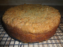 Homemade Peach Cobbler Coffee Cake With a Sweet Cinnamon Drizzle (9")