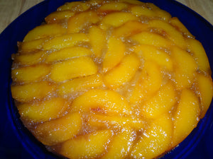 Tender and Sweet Homemade Peach Upside-Down Cake (9")