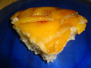 Tender and Sweet Homemade Peach Upside-Down Cake (9")