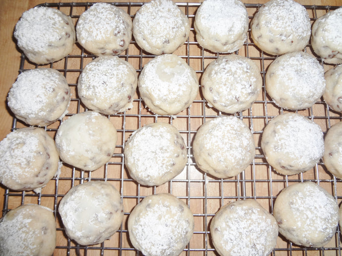 Melt in Your Mouth Homemade Chocolate Chip Snowball Cookies (30 Cookies)