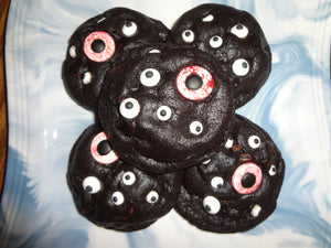 Scary Homemade Chocolate Chip Eyeball Cookies (18 Cookies)