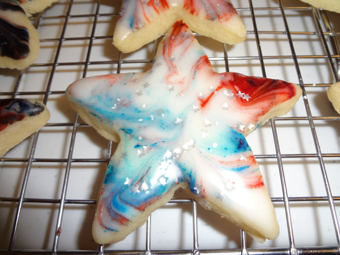 Festive Homemade Two Color Marbled Sugar Cookies With Choices (30 Cookies)