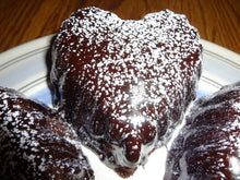 Rich Homemade Chocolate Heart Cakelets With Ganache Icing (12 Cakelets)