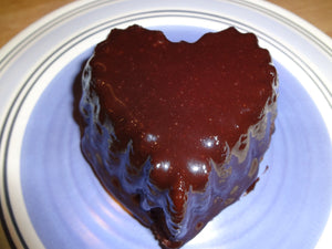 Rich Homemade Chocolate Heart Cakelets With Ganache Icing (12 Cakelets)