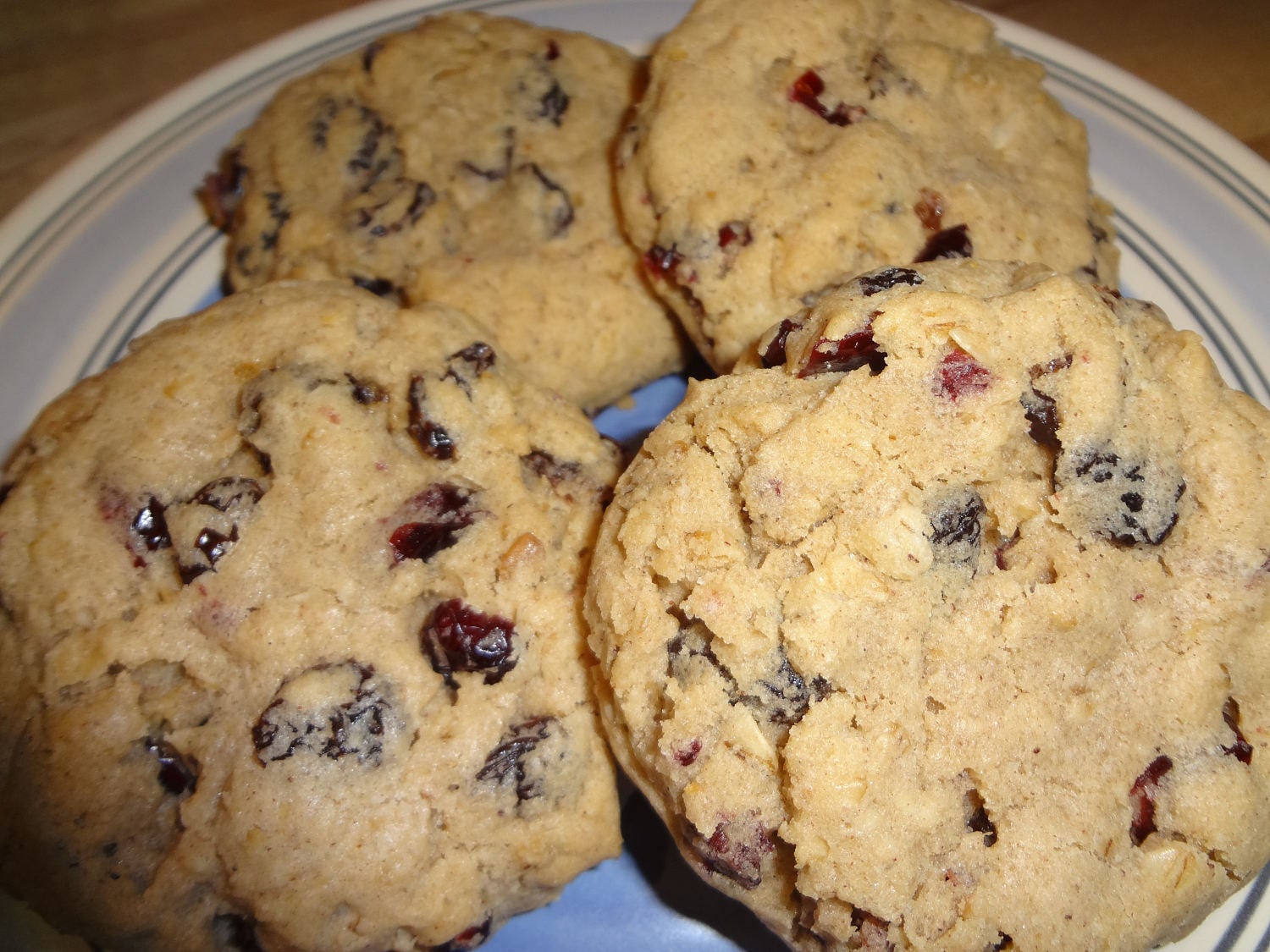 Delicious Homemade Oatmeal Raisin Cranberry Cookies (18 Cookies)