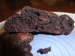 Homemade Giant Deep Dark Double Chocolate Cookies (1 Dozen)