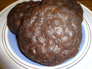 Homemade Giant Deep Dark Double Chocolate Cookies (1 Dozen)