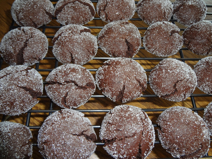 Irresistible Homemade Mocha Crinkle Cookie Bites (2 Dozen)