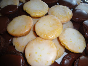 TRAY of Homemade Mini Lemon Blossoms and Texas Sheet Cake Bites (120 Total)