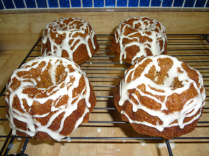 Homemade Glazed Pumpkin Spice Single Serving Bundt Cakes (10 Single Serving Cakes)