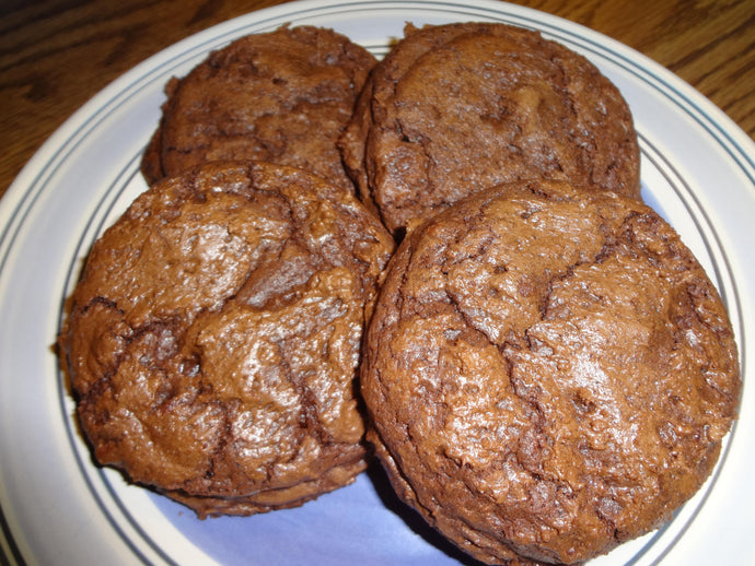 Chocolate Lovers Only Homemade Soft Double Chocolate Fudge Cookies (2 Dozen)