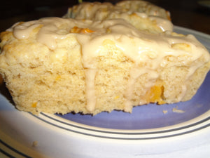 Light & Fluffy Homemade Peach Pie Scones With a Vanilla Glaze "American" Style (8 Scones)