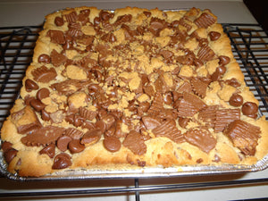 Gooey & Buttery Homemade Peanut Butter Chocolate Reese's Bars (9" x 9" Tray)