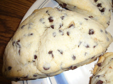 Lightly Sweetened Homemade Chocolate Chip "American" Style Scones (8 Scones)