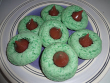 Homemade Green Mint Crinkle Kiss Cookies With Choices (2 Dozen)