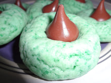 Homemade Green Mint Crinkle Kiss Cookies With Choices (2 Dozen)