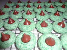 Homemade Green Mint Crinkle Kiss Cookies With Choices (2 Dozen)