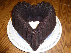 Light and Moist Homemade Double Chocolate Bundt Cake With Ganache Glaze (12")