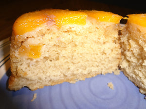 Moist and Tender Homemade Single Serving Peach Upside-Down Cakes (6 Cakelets)