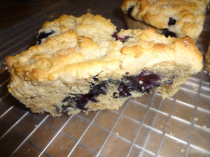 Tender Homemade Blueberry Buttermilk Scones (8 Scones)