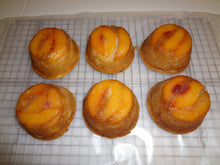 Moist and Tender Homemade Single Serving Peach Upside-Down Cakes (6 Cakelets)