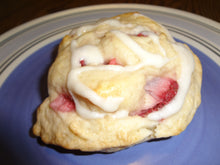 Homemade "Almost" British Style Iced Raspberry or Strawberry Scones (1 Dozen)