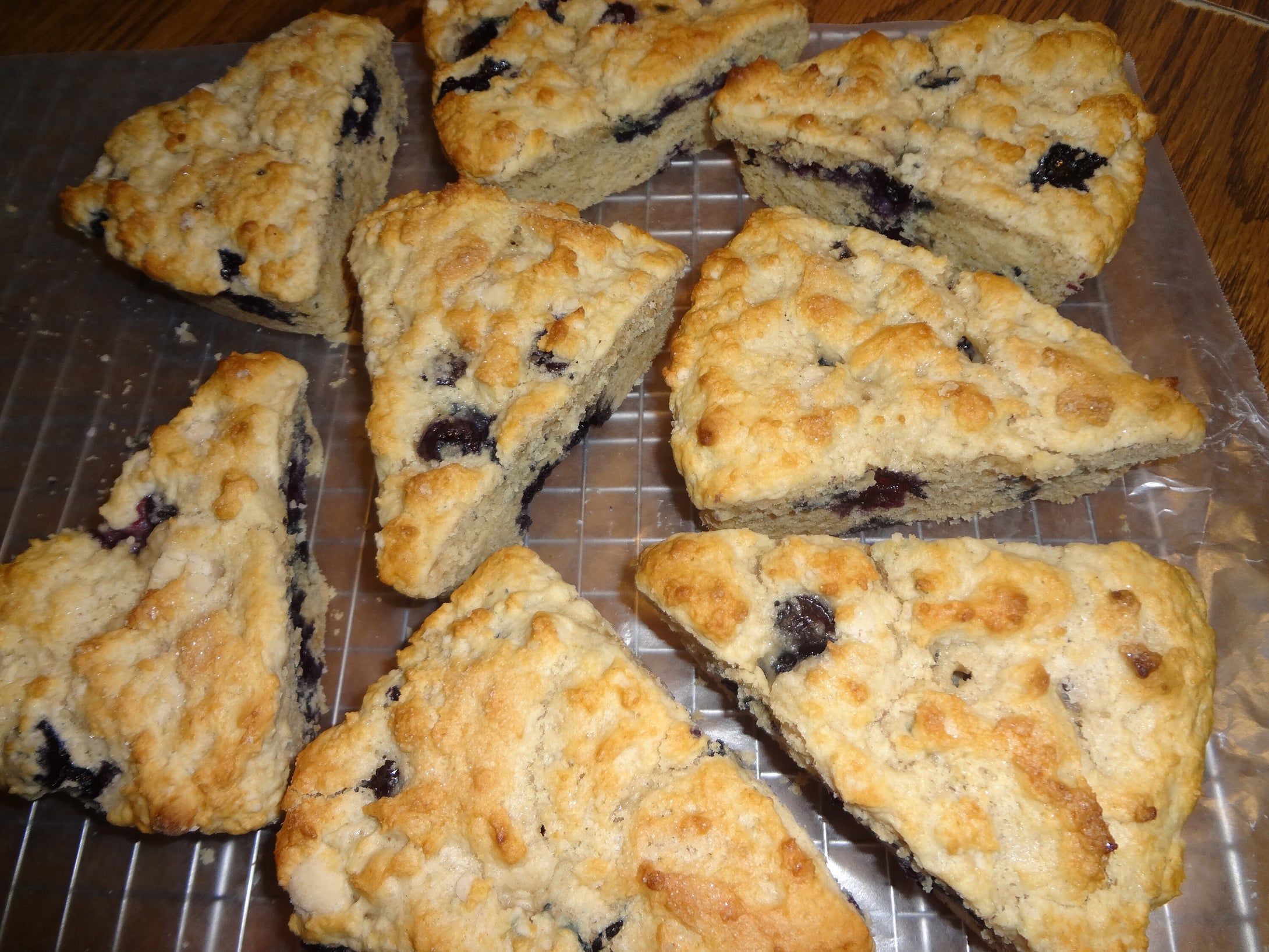 Tender Homemade Blueberry Buttermilk Scones (8 Scones)