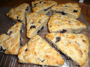 Tender Homemade Blueberry Buttermilk Scones (8 Scones)