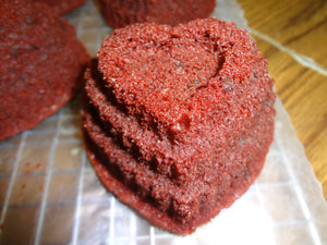 Amazing Homemade Chocolate Chip Red Velvet Heart Cakelets (15 Cakelets)