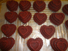 Amazing Homemade Chocolate Chip Red Velvet Heart Cakelets (15 Cakelets)