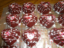 Amazing Homemade Chocolate Chip Red Velvet Heart Cakelets (15 Cakelets)