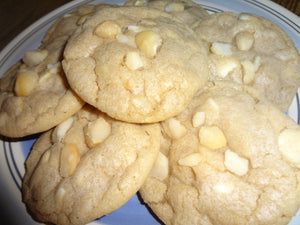 Chewy Homemade White Chocolate Macadamia Nut Cookies (30 Cookies)