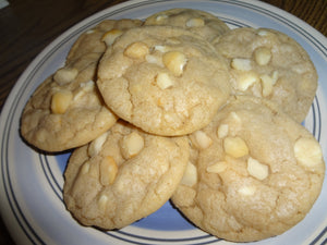 Chewy Homemade White Chocolate Macadamia Nut Cookies (30 Cookies)