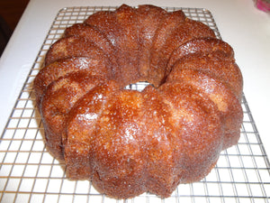 Tender and Moist Homemade Brown Sugar Glazed Apple Bundt Cake (10")