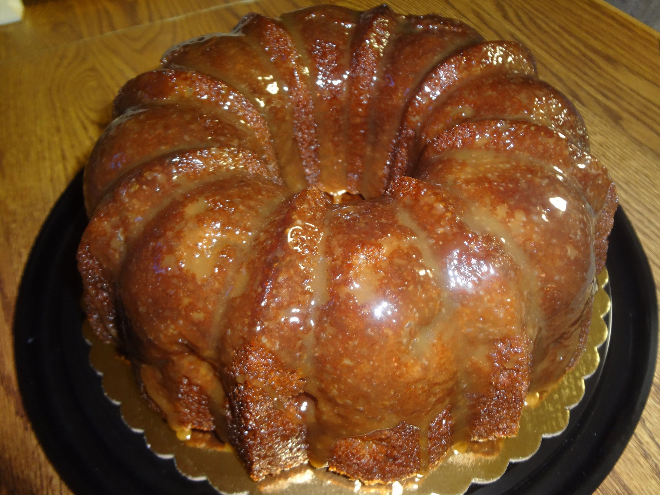 Tender and Moist Homemade Brown Sugar Glazed Apple Bundt Cake (10